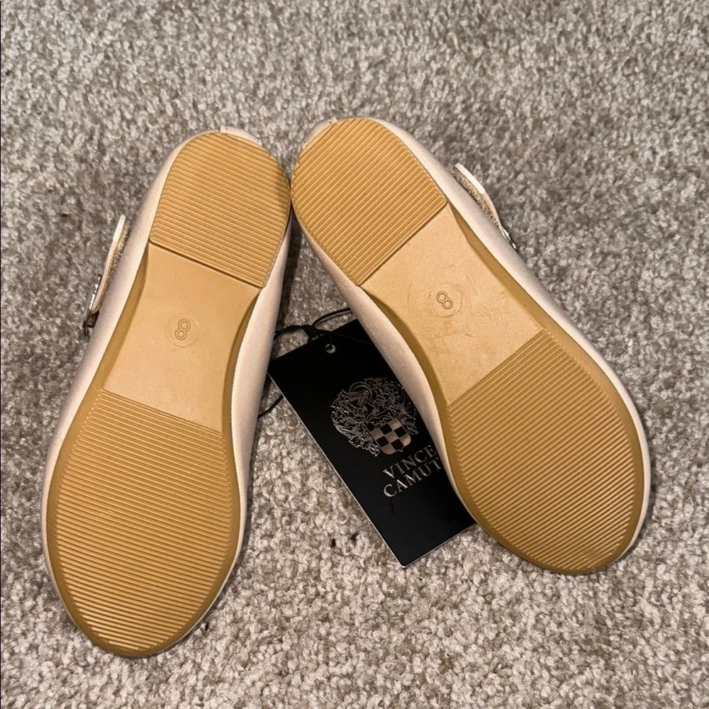 Vince Camuto Kids' Light Gold/ Tan Metallic Mary Jane Shoes
